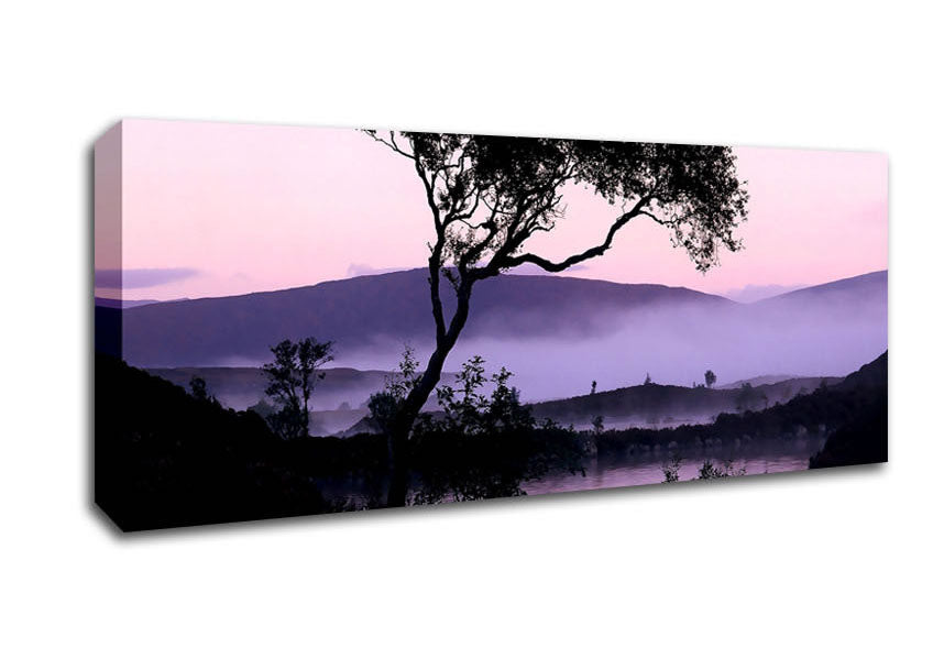 Picture of Lakeside Tree Panoramic Canvas Wall Art