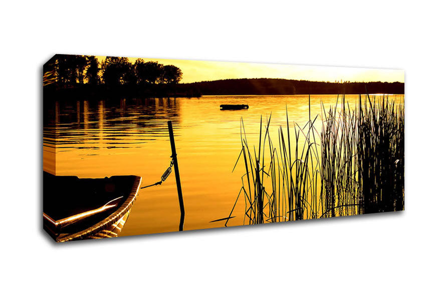 Picture of Golden Sunset Panoramic Canvas Wall Art