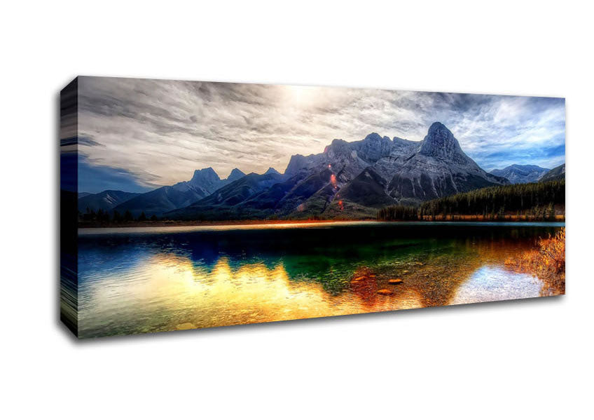 Picture of Crystal Clear Lake Panoramic Canvas Wall Art