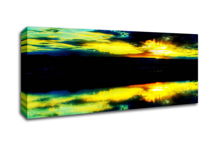 Picture of Lake Daybreak Panoramic Canvas Wall Art