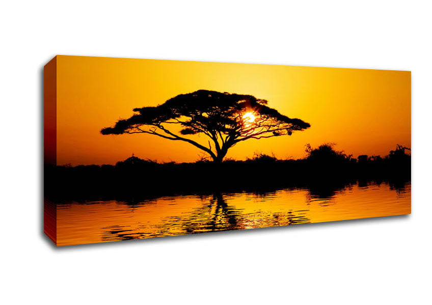 Picture of Tree Of Reflections Panoramic Canvas Wall Art