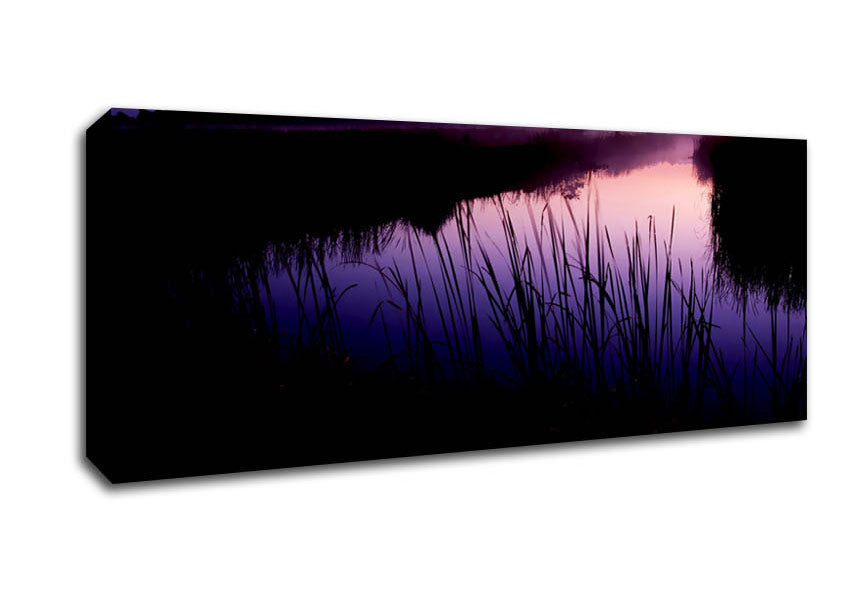 Picture of Pink River Calm Panoramic Canvas Wall Art