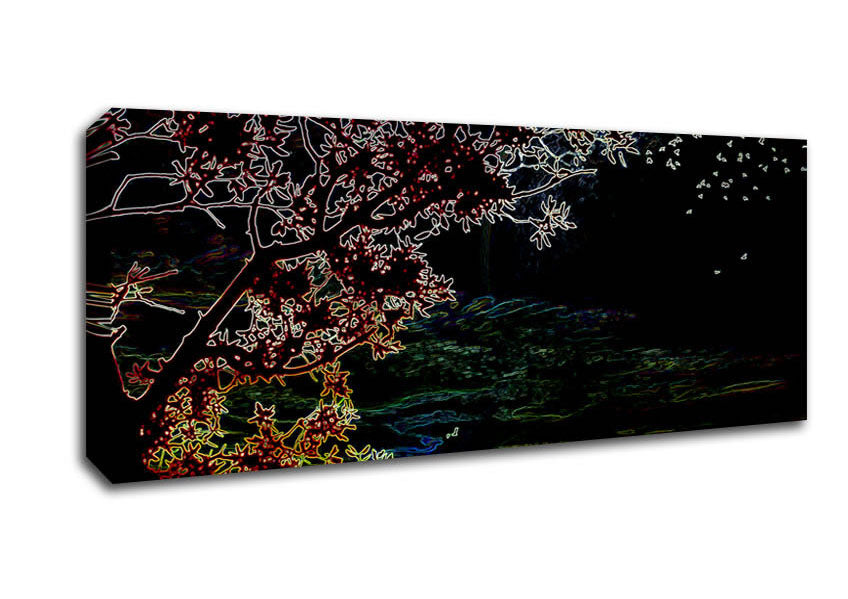 Picture of Neon Lake Panoramic Canvas Wall Art