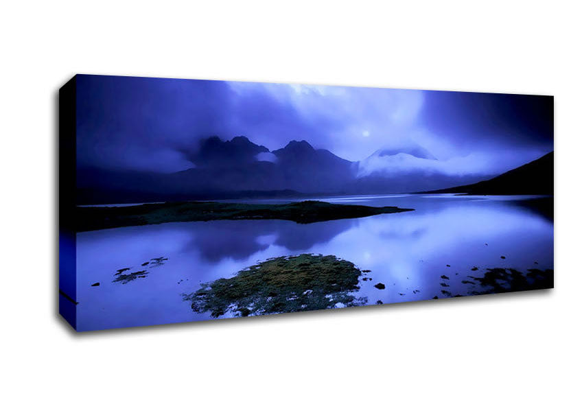 Picture of Blue Loch Beauty Panoramic Canvas Wall Art