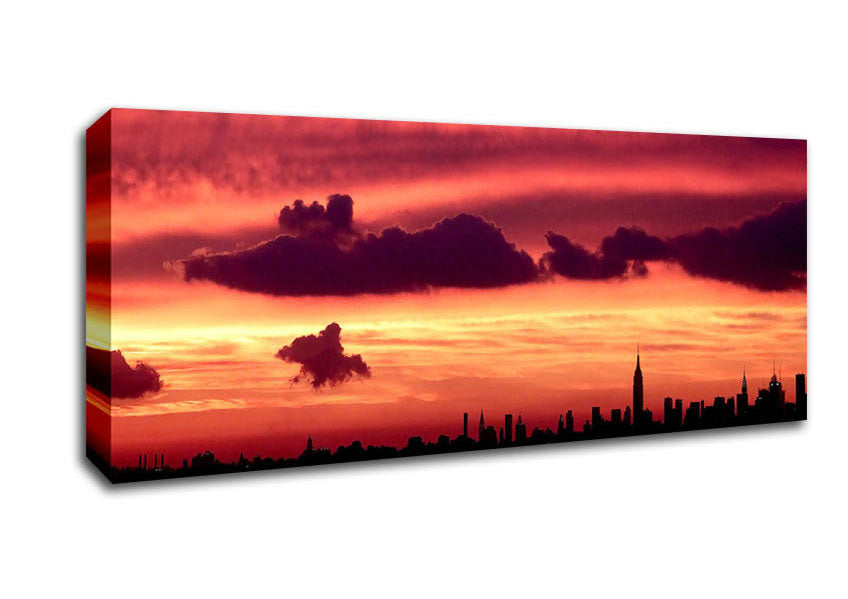 Picture of Manhattan Skyline Panoramic Canvas Wall Art