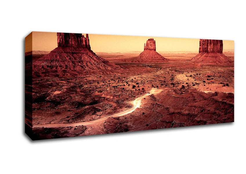 Picture of Dark Monument Valley Arizona Panoramic Canvas Wall Art