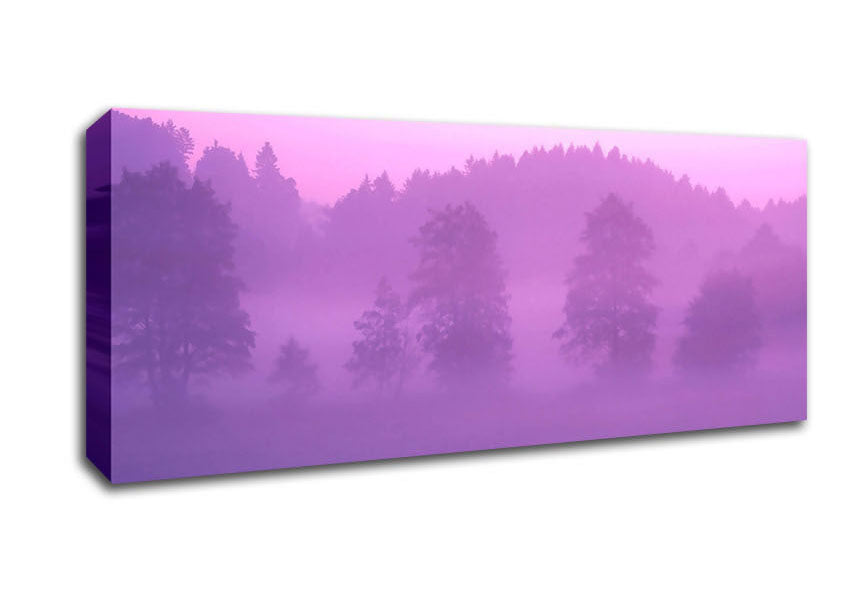 Picture of Lilac Forest Mist Panoramic Canvas Wall Art