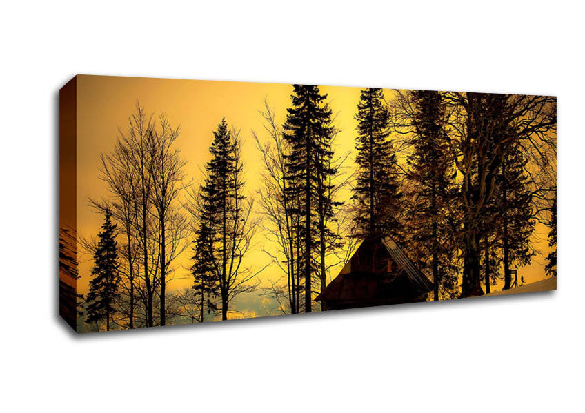 Picture of Beautiful Winter Twilight Panoramic Canvas Wall Art