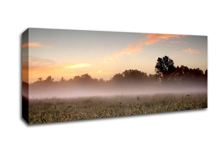 Picture of Early Morning Fog Panoramic Canvas Wall Art