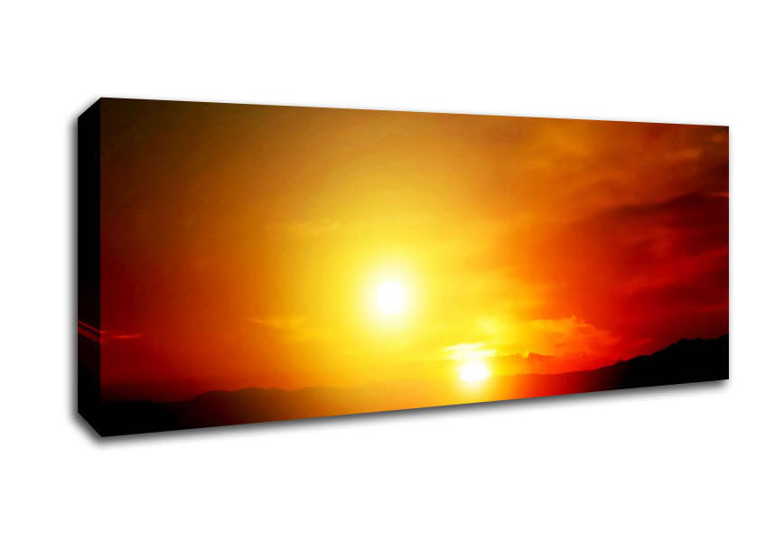 Picture of Blazing Sun Duo Panoramic Canvas Wall Art