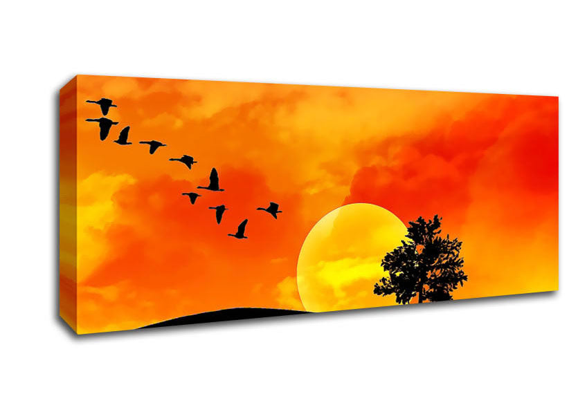 Picture of Migrate Panoramic Canvas Wall Art