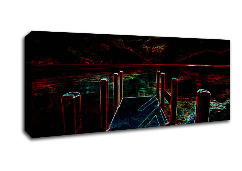 Picture of Abstract Pier Panoramic Canvas Wall Art