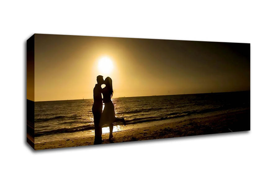 Picture of Beach Lovers Panoramic Canvas Wall Art