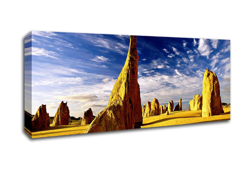 Picture of Desert Architecture Skies Panoramic Canvas Wall Art