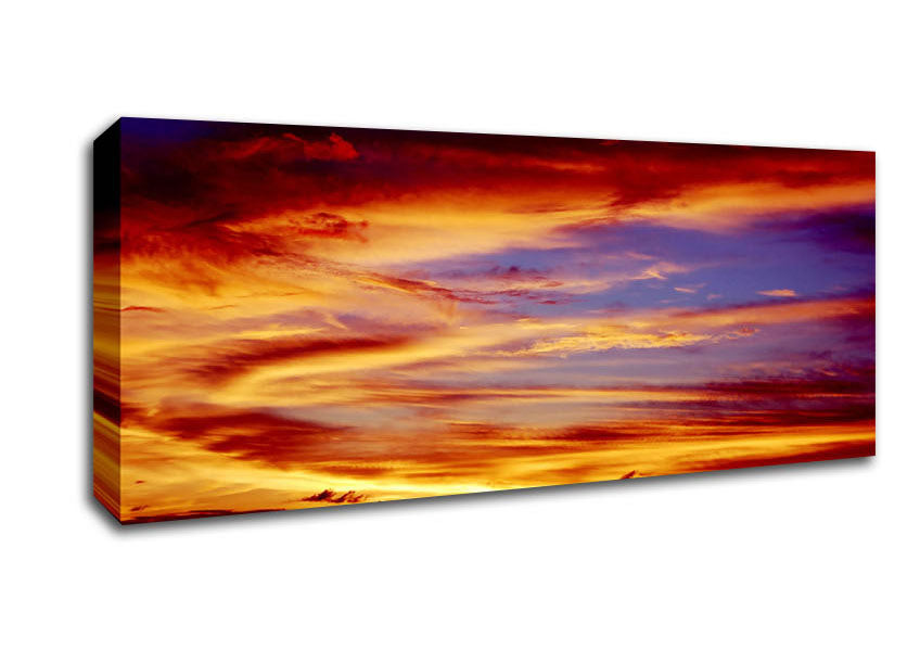 Picture of Red Sky At Night Shepherds Delight Panoramic Canvas Wall Art