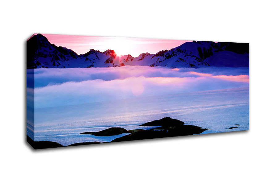 Picture of Sunrise On Top Of The World Panoramic Canvas Wall Art