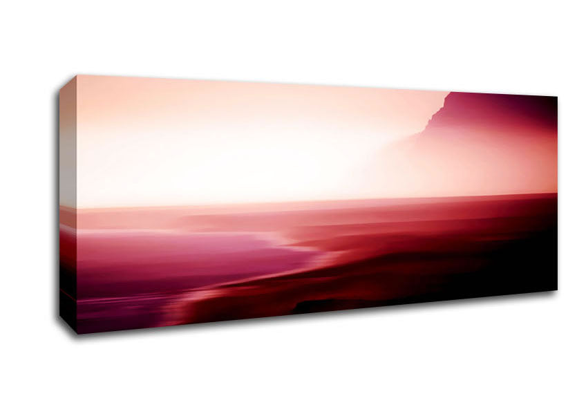 Picture of Pink Ocean Paradise Panoramic Canvas Wall Art