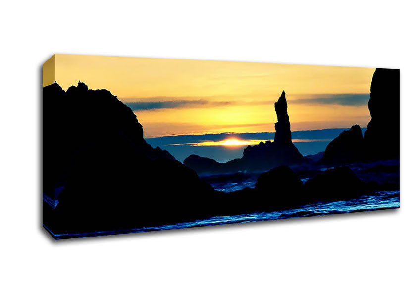 Picture of Oceans Dusk Panoramic Canvas Wall Art