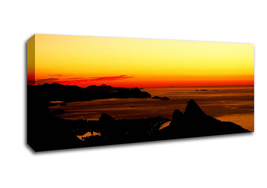 Picture of Ocean At First Light Panoramic Canvas Wall Art