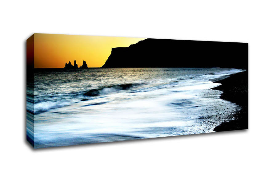 Picture of Early Morning Tide Panoramic Canvas Wall Art