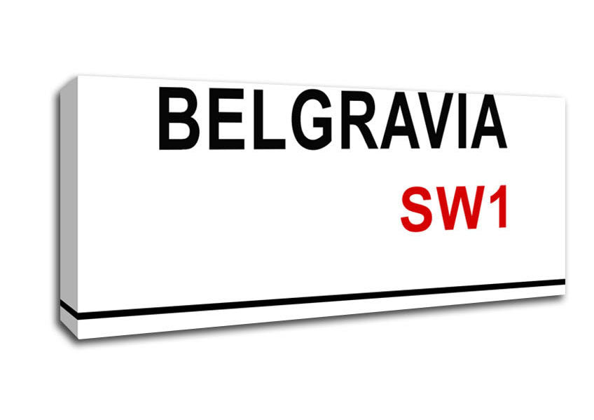 Picture of Belgravia Signs Panoramic Canvas Wall Art