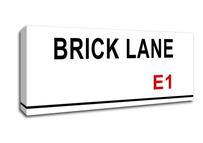 Picture of Brick Lane Signs Panoramic Canvas Wall Art