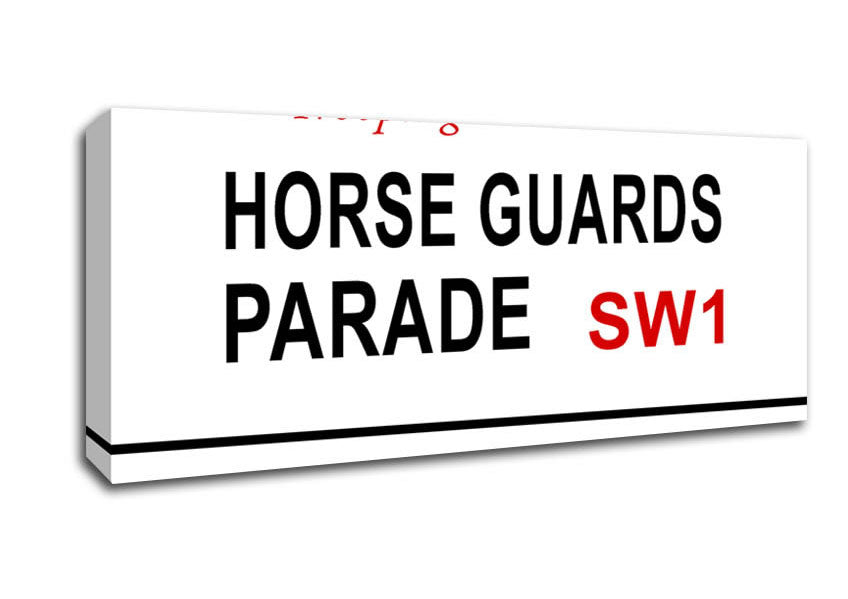 Picture of Horse Guards Parade Signs Panoramic Canvas Wall Art