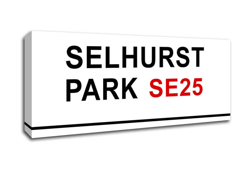 Picture of Selhurst Park Signs Panoramic Canvas Wall Art