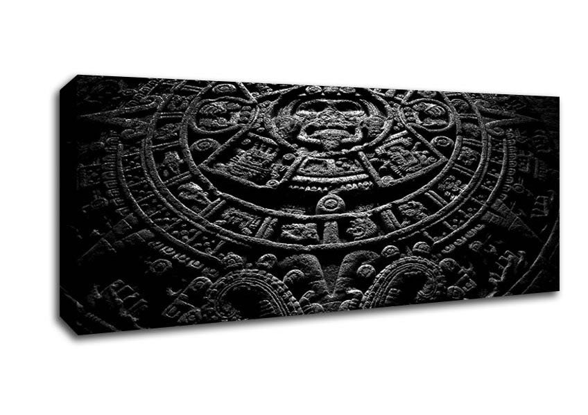 Picture of Aztec Calendar Panoramic Canvas Wall Art