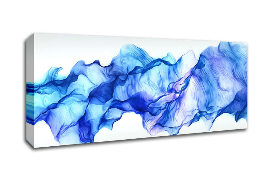 Picture of Blue Ripple Wave Panoramic Canvas Wall Art