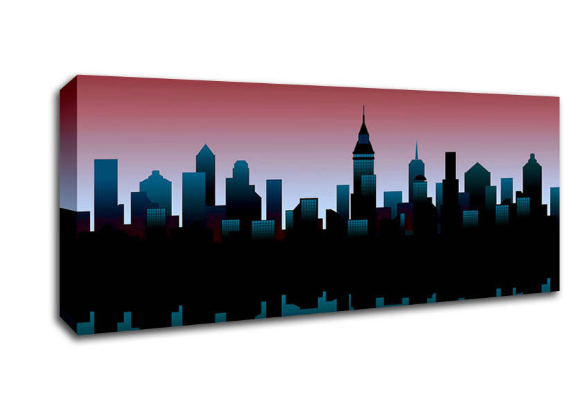 Picture of Architects New City Reflections Panoramic Canvas Wall Art