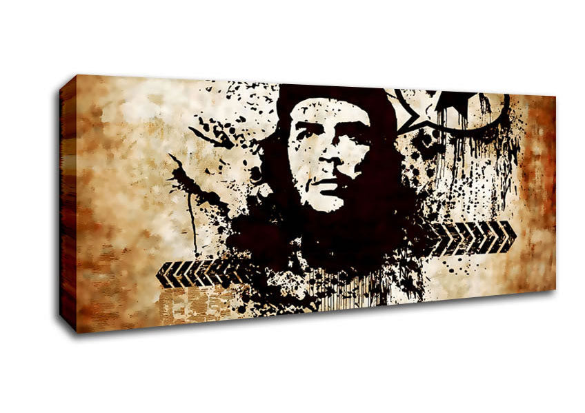 Picture of Che Guevara Brown Panoramic Canvas Wall Art