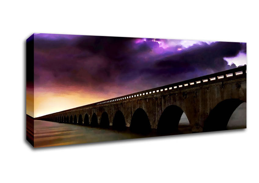 Picture of Bridge Afar Panoramic Canvas Wall Art