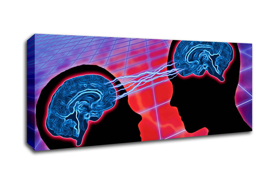 Picture of Brain Communication Panoramic Canvas Wall Art