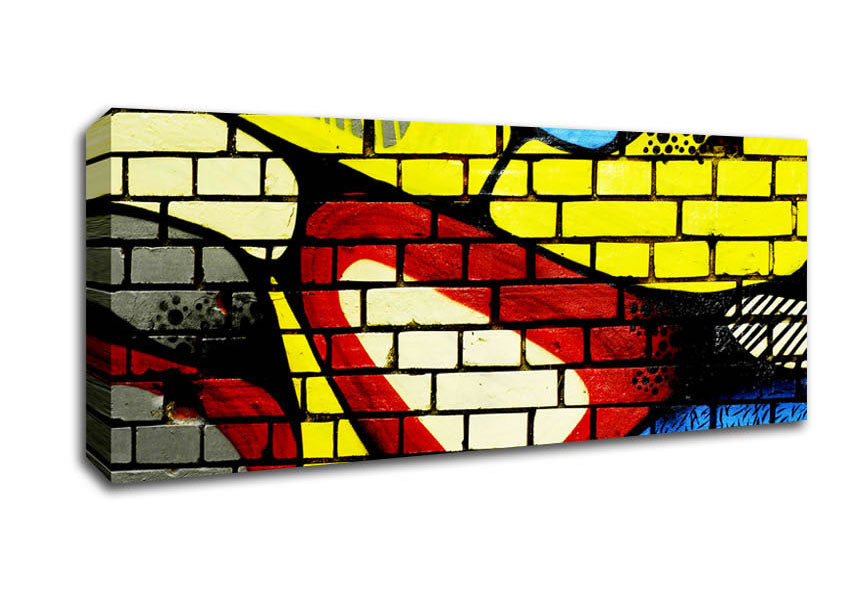 Picture of Bricks Of Colour Panoramic Canvas Wall Art