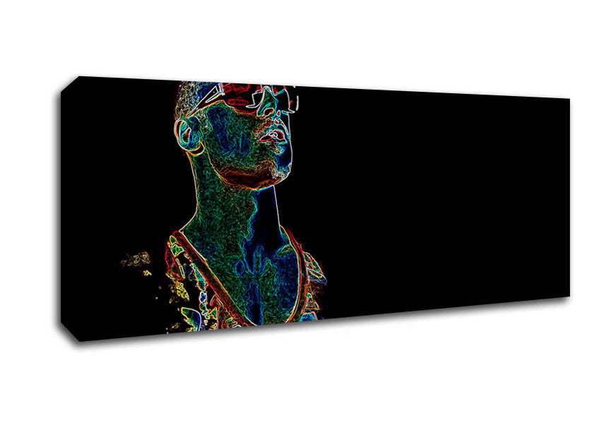 Picture of Brad Pitt Tyler Durden Panoramic Canvas Wall Art