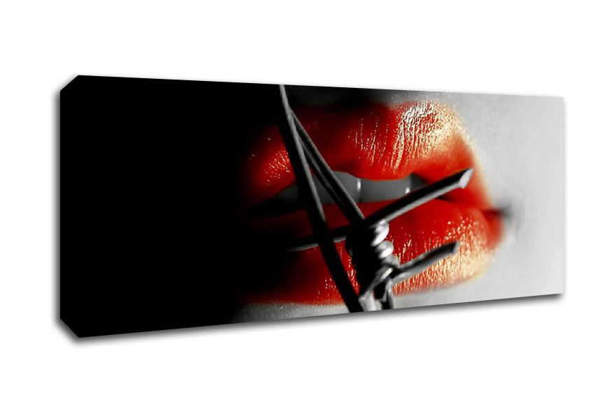 Picture of Barbed Wire Lips Panoramic Canvas Wall Art