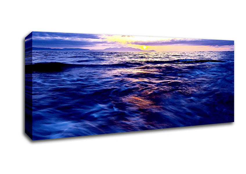 Picture of Skyline Of The Blue Ocean Panoramic Canvas Wall Art