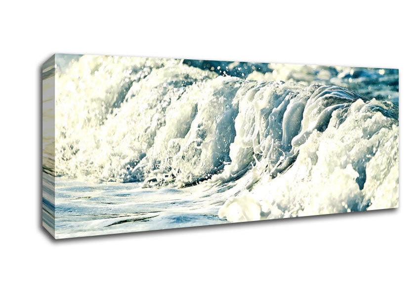 Picture of Sea Wave Close Up Panoramic Canvas Wall Art