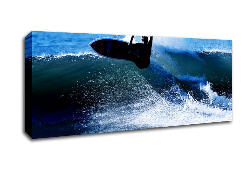 Picture of Riding The Wave Panoramic Canvas Wall Art