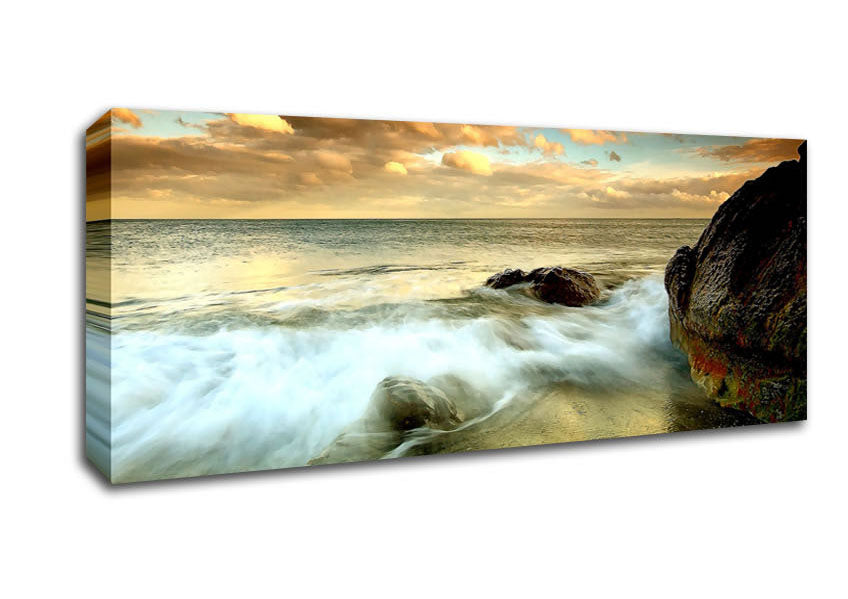 Picture of Beach Flow Panoramic Canvas Wall Art