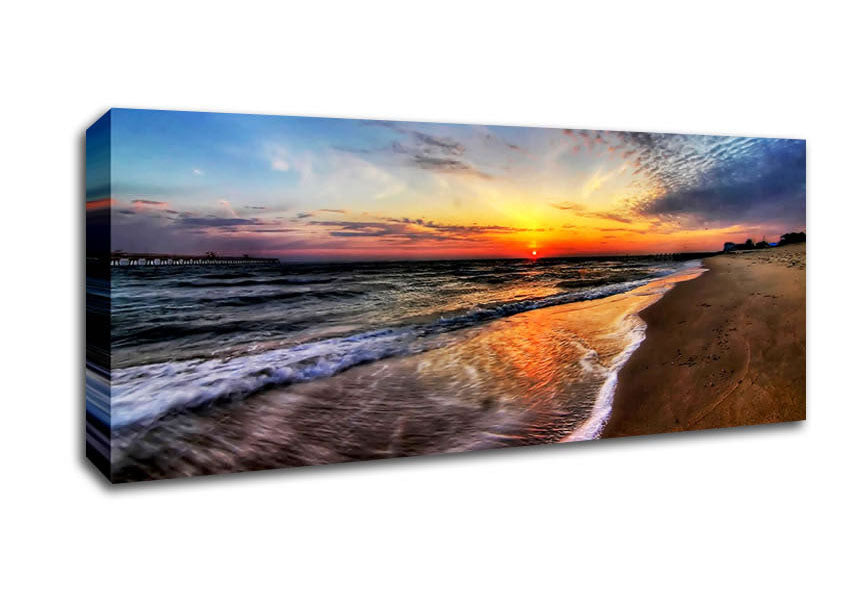 Picture of At The End Of The Ocean Panoramic Canvas Wall Art