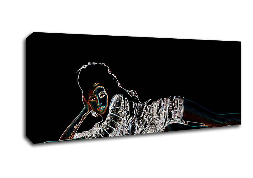 Picture of Amy Winehouse Panoramic Canvas Wall Art