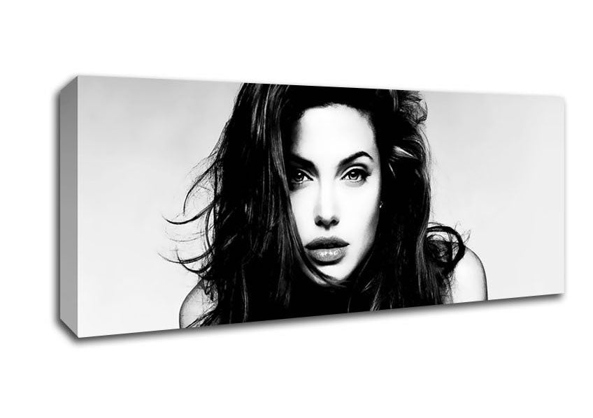 Picture of Angelina Jolie Sexy Stare Panoramic Canvas Wall Art