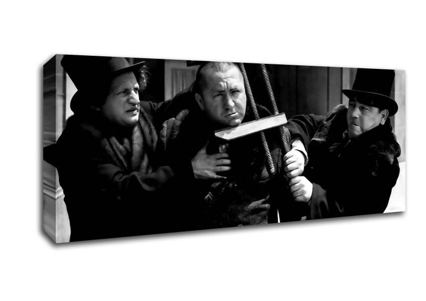 Picture of The Three Stooges Head Clamp Panoramic Canvas Wall Art