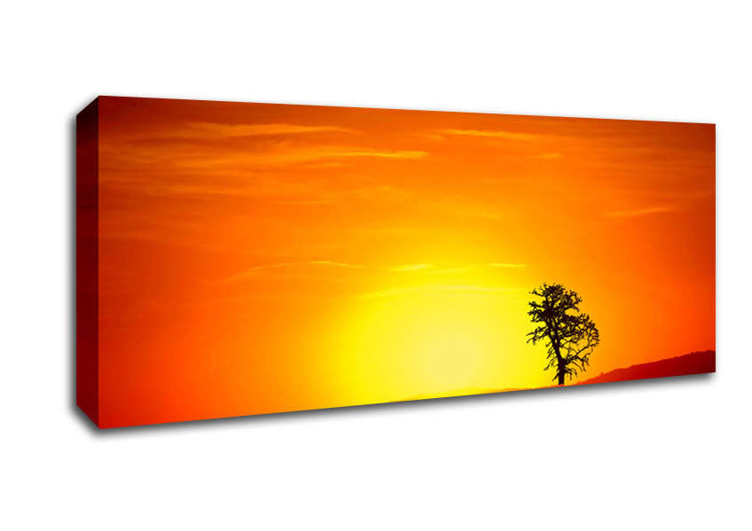 Picture of As The Sun Sets Panoramic Canvas Wall Art