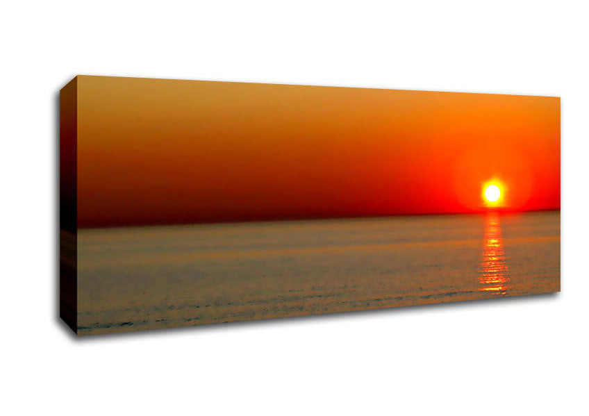 Picture of Sunset Red Blaze Panoramic Canvas Wall Art