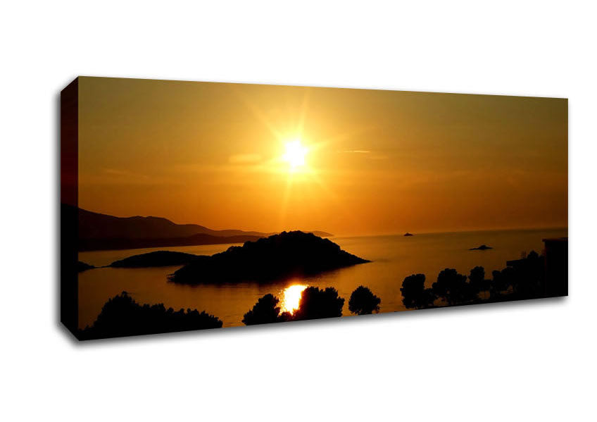 Picture of Ksamil Panoramic Canvas Wall Art