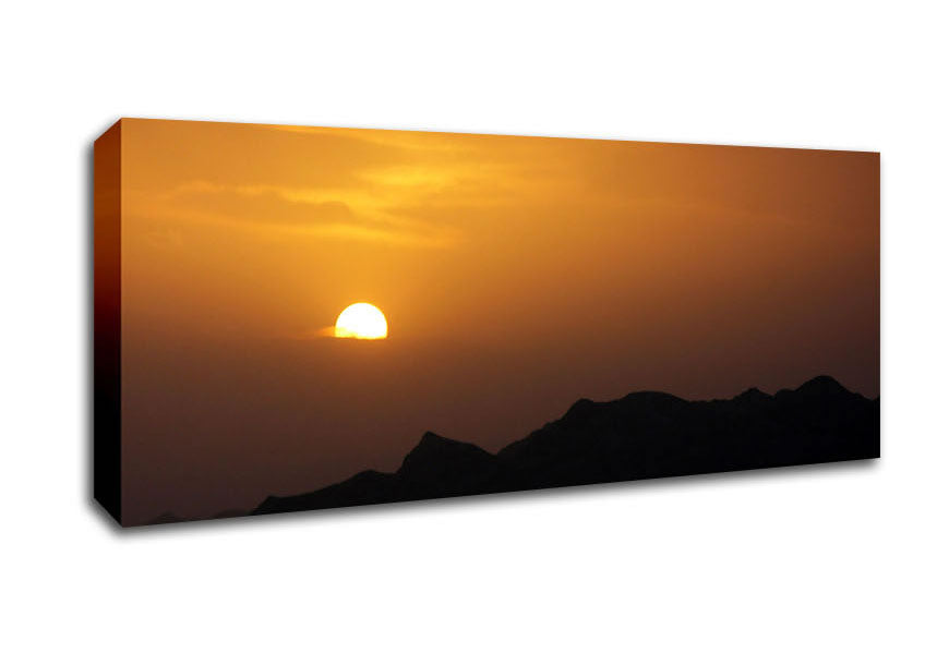 Picture of Sun In The Sepia Sky Panoramic Canvas Wall Art