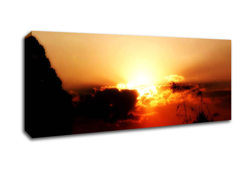 Picture of Sunset Clouds Panoramic Canvas Wall Art